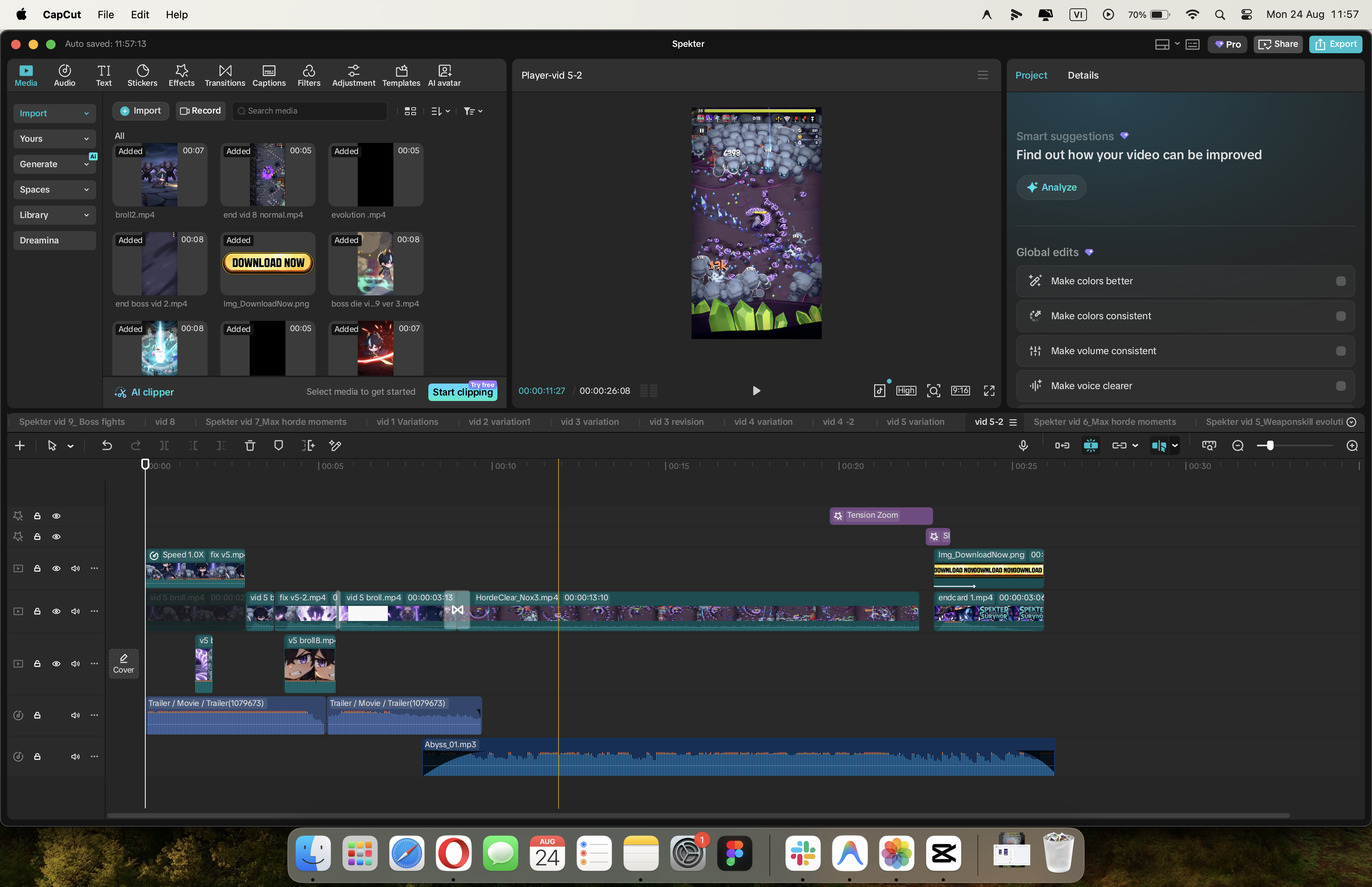 Traditional Timeline interface in CapCut
