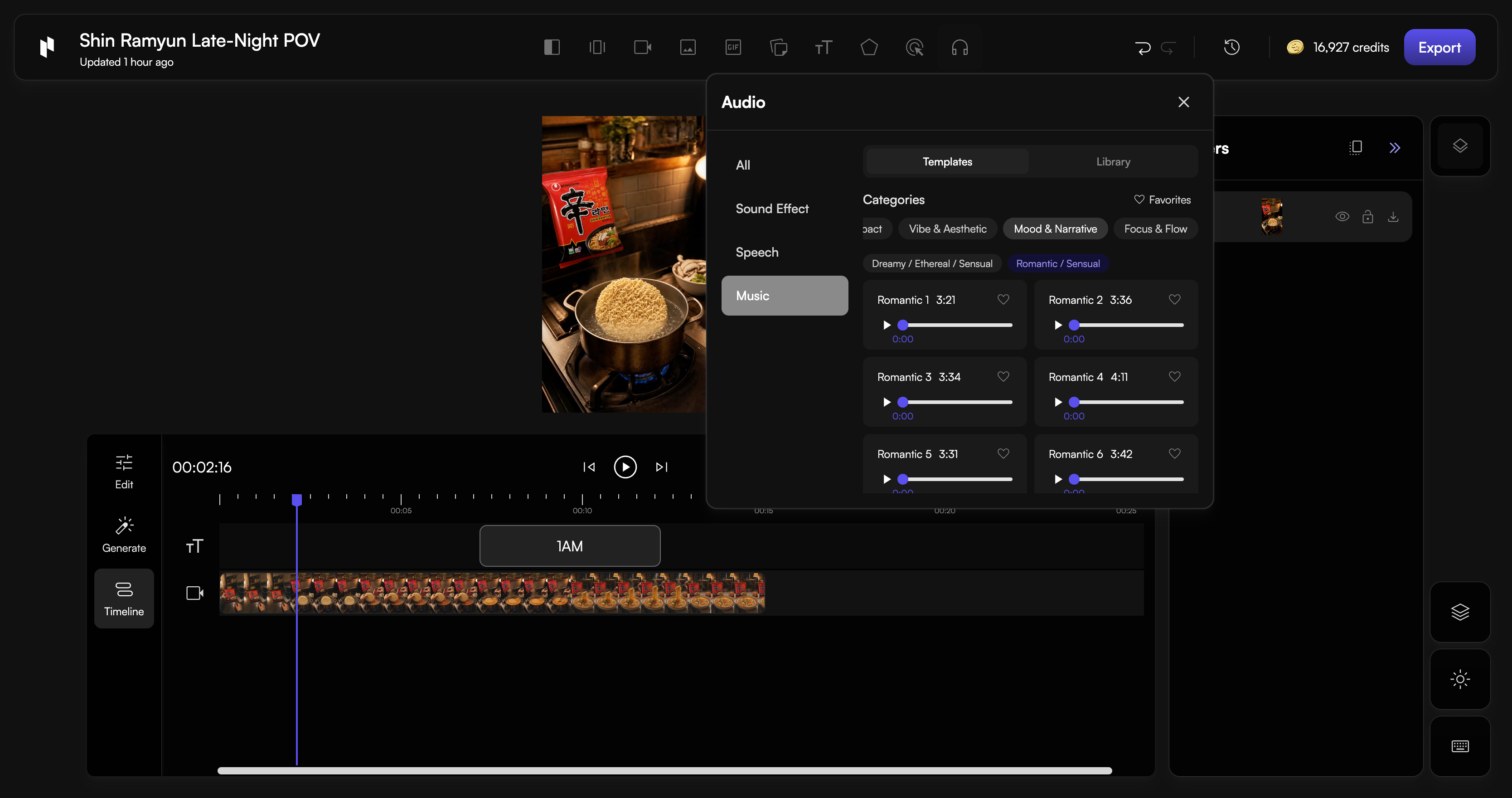 Layer music and audio tracks
