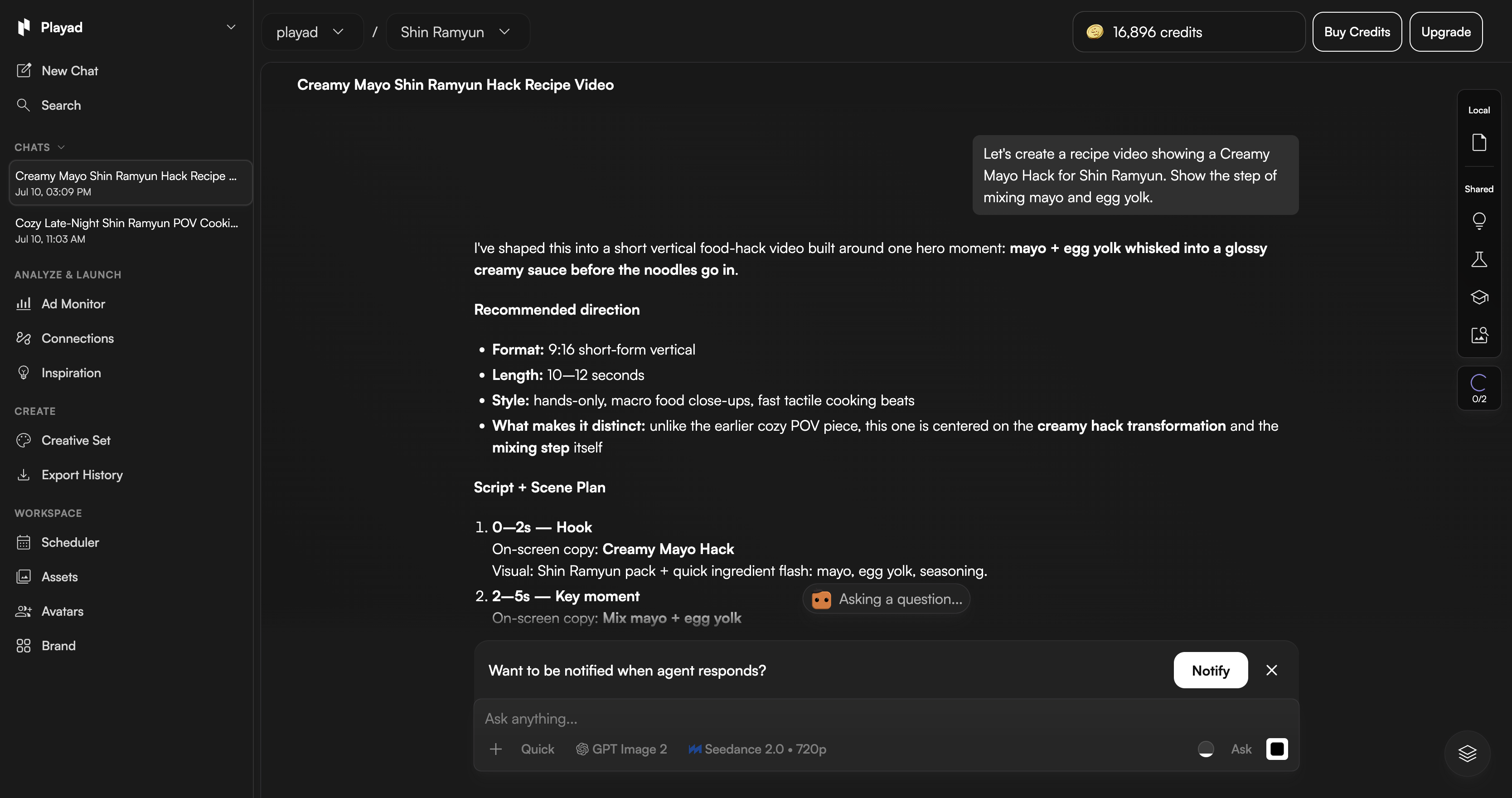 Creamy Mayo Hack recipe chat screenshot